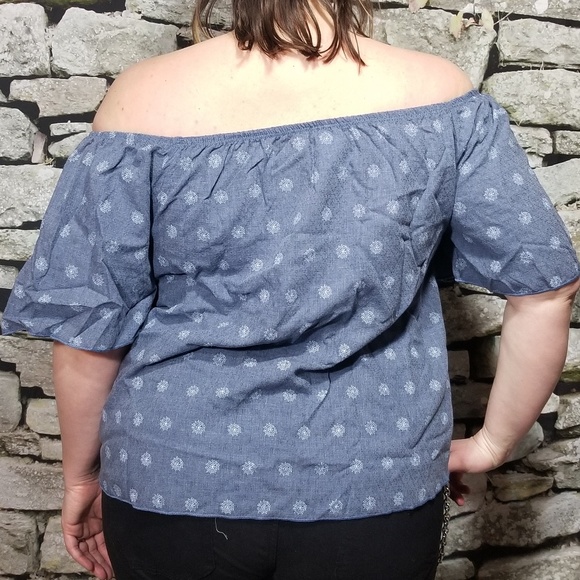 Polka Dot Off Shoulder Top - Picture 5 of 5